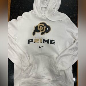 Nike Colorado Buffaloes Coach Prime Pullover Hoodie White - Size Large